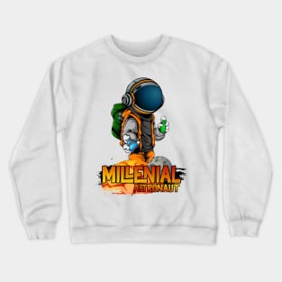 Millenial Astronaut Crewneck Sweatshirt